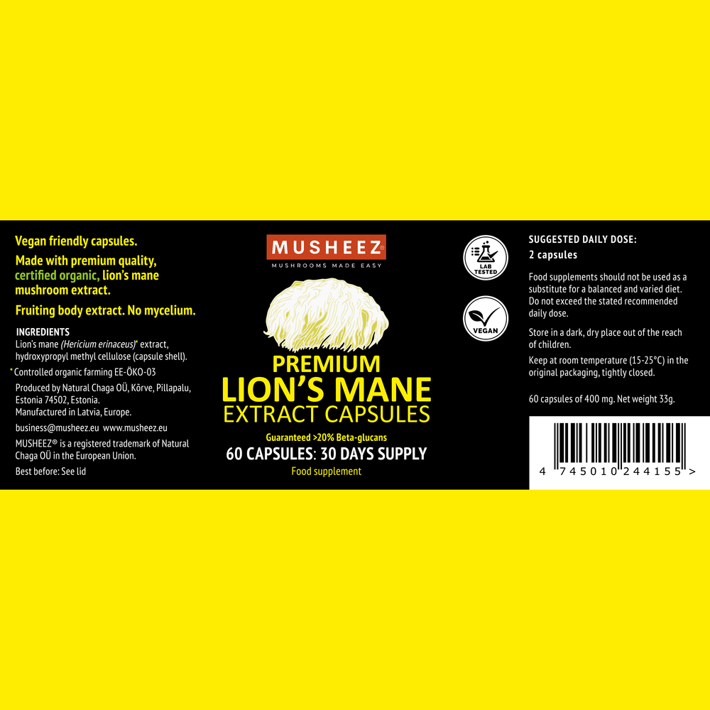 
                  
                    Lion's Mane Extract Capsules
                  
                