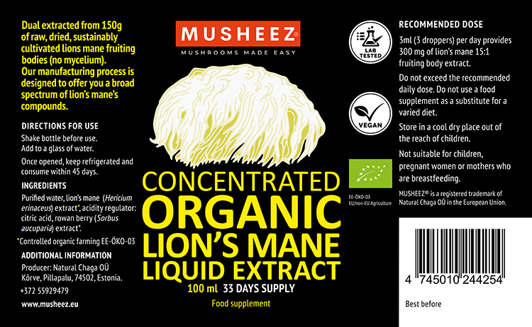 
                  
                    Mahe lõvilakk-korallnarmiku vedelekstrakt (100ml)
                  
                