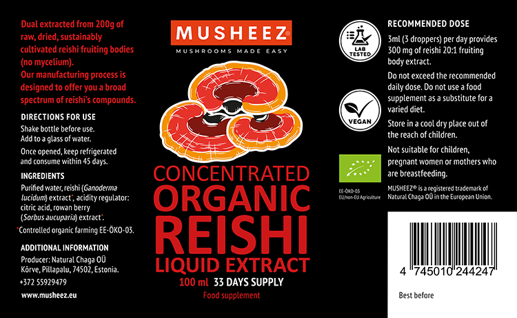 
                  
                    Organic Reishi Liquid Extract (100ml)
                  
                
